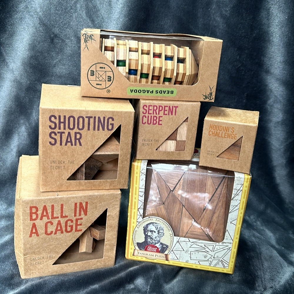 Great Minds and other wood Puzzles, NIB